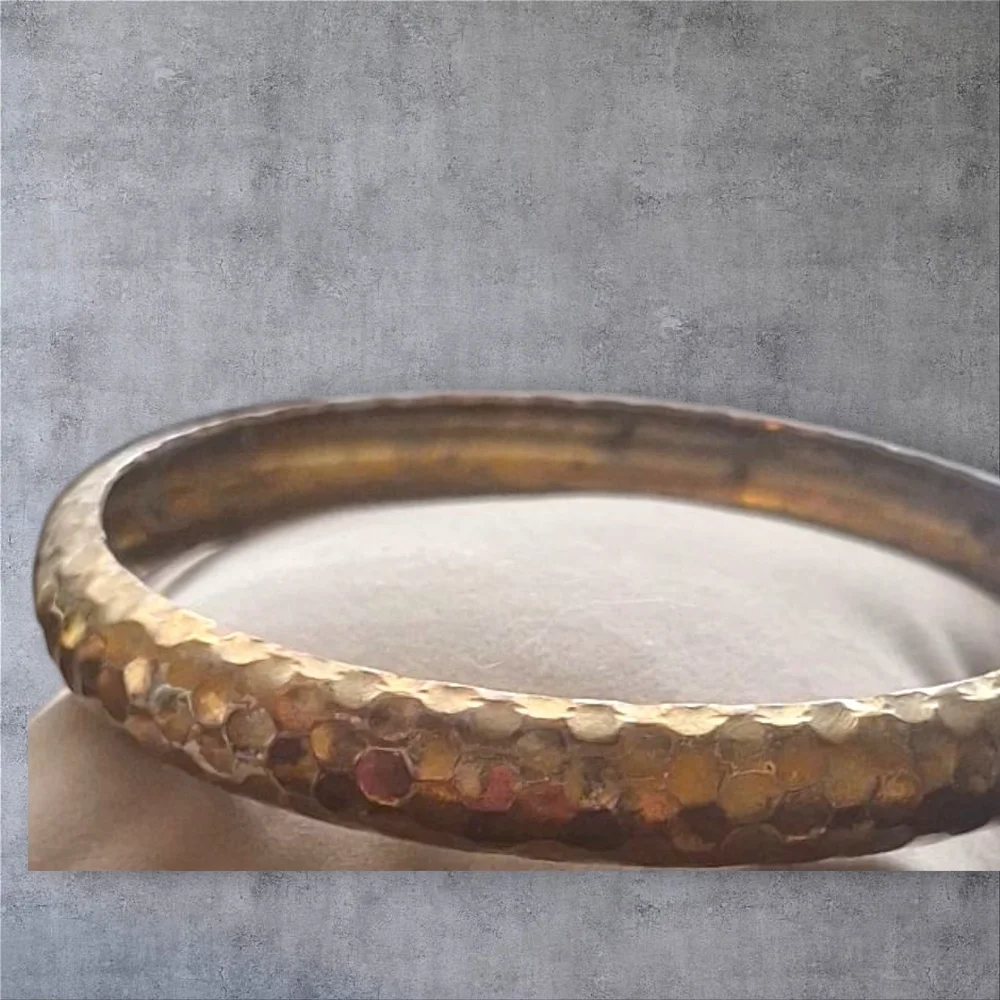 Vintage Gold Tone Bangle Set - 4